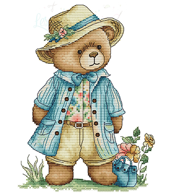 Teddy Bear In Visit-Les Petites Croix De Lucie-