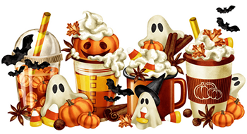 Halloween Coffees Magnet-Les Petites Croix De Lucie-