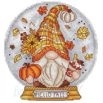 Snow Globe Fall Gnome-Les Petites Croix De Lucie-