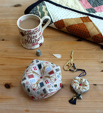 Love To Stitch Biscornu And Scissor Fob-Cosford Rise Stitchery-