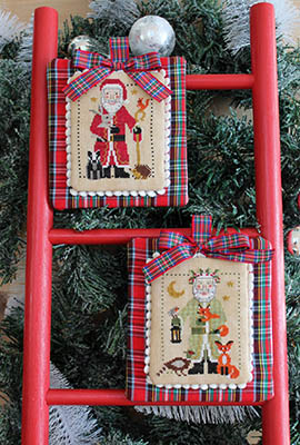 Father Christmas And Uncle Holly-Cosford Rise Stitchery-