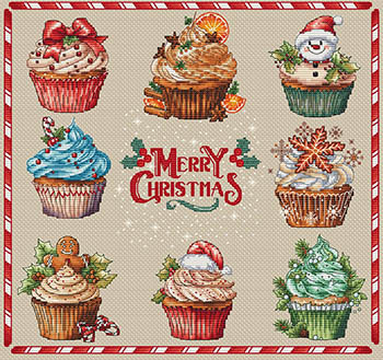 Merry Christmas Cupcakes-Les Petites Croix De Lucie-