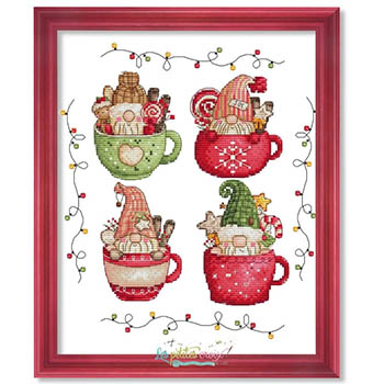 Christmas Gnomes Cups-Les Petites Croix De Lucie-