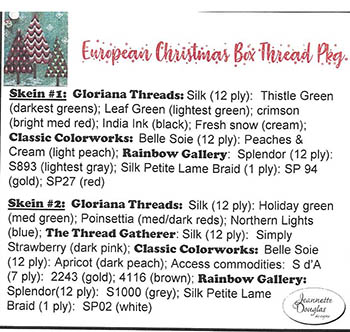 European Christmas Box Thread Pkg-Jeannette Douglas Designs-