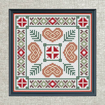 Folkart Christmas Tile-Luhu Stitches-