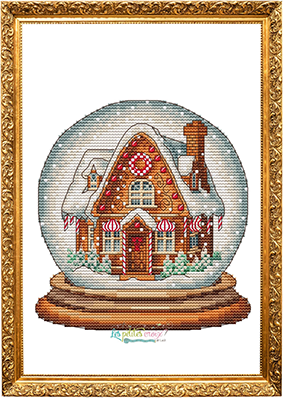 Snow Ball Gingerbread House-Les Petites Croix De Lucie-