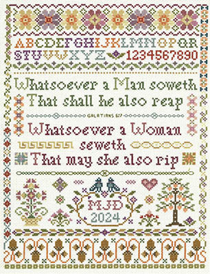 Woman Seweth Sampler-Imaginating-