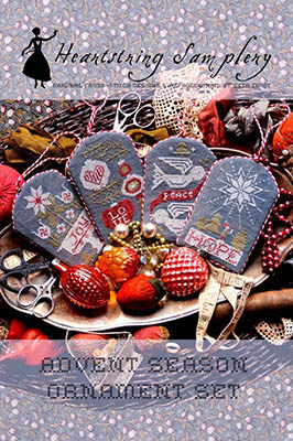 Advent Season Ornament Set-Heartstring Samplery-