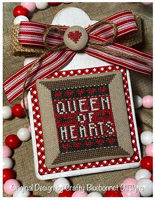 Queen Of Hearts Spool-Crafty Bluebonnet Designs-