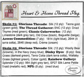 Heart & Home Thread Package-Jeannette Douglas Designs-