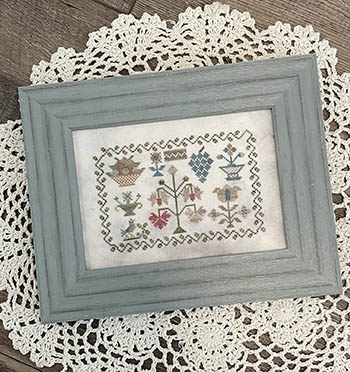 Little Dutch Red Flower Sampler-From The Heart Needleart-