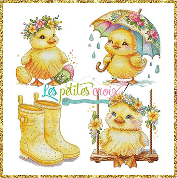 Easter Chicks-Les Petites Croix De Lucie-