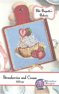 Strawberries And Cream-Meridian Designs For Cross Stitch-