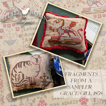 Fragments From A Sampler-Grace Gill 1838-Little Robin Designs-