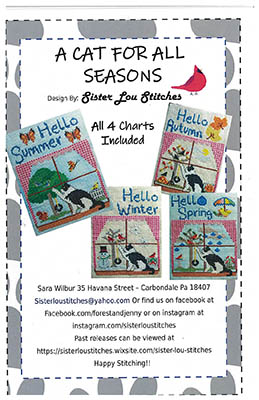 Cat For All Seasons-Sister Lou Stitches-