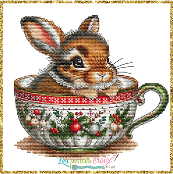 Christmas Animals Cup Rabbit-Les Petites Croix De Lucie-