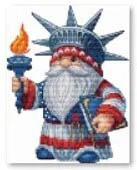 Gnome Patriotic Magnet-Les Petites Croix De Lucie-