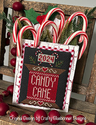 Candy Cane Spool-Crafty Bluebonnet Designs-