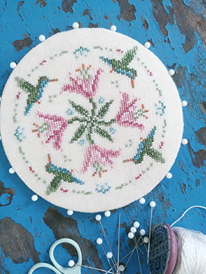 Charm Of Hummingbirds-Georgian Pinwheel-Mojo Stitches-