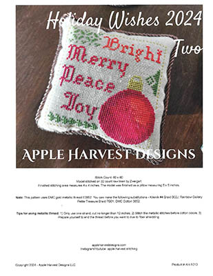 Holiday Wishes 2024 Two-Apple Harvest Designs-