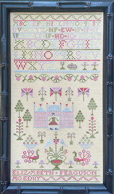 Elizabeth Ferguson Aged 11 Sampler-Just Stitching Along-