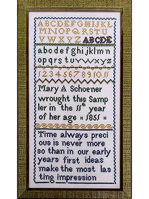 Mary Schoener 1851-SamBrie Stitches Designs-