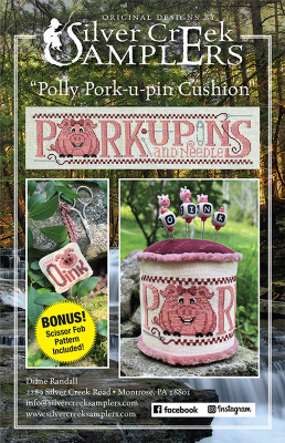 Polly Pork-U-Pin Cushion-Silver Creek Samplers-