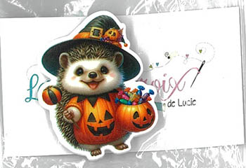 Hedgehog Halloween Magnet-Les Petites Croix De Lucie-