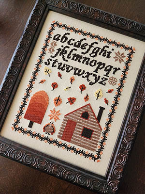 Autumn Cabin Sampler-Apple Harvest Designs-