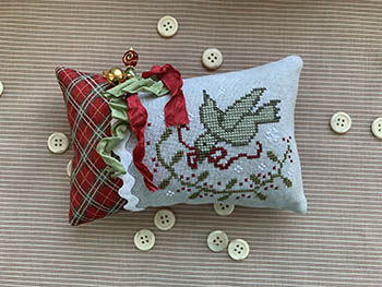 Holly Bird Ornament-Stitches By Ethel-