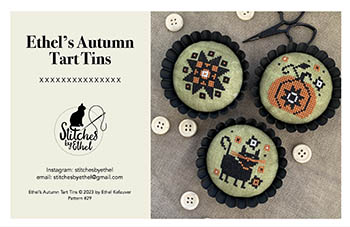 Ethel's Autumn Tart Tins-Stitches By Ethel-