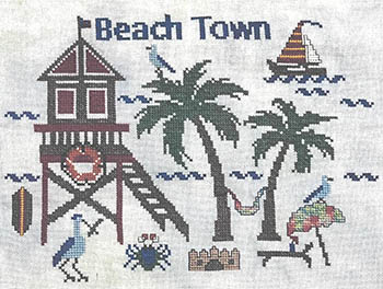 Beach Town-Salty Stitcher Designs-