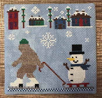 Ice Skating Bigfoot-SamBrie Stitches Designs-