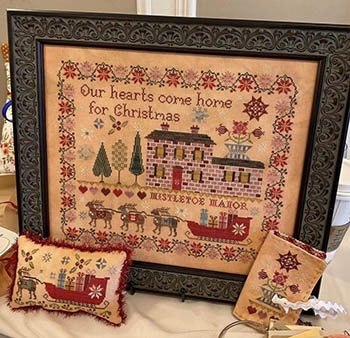 Mistletoe Manor Sampler And Smalls-Pansy Patch Quilts & Stitchery-