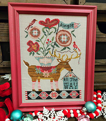 Jingle All The Way Deer-Quaint Rose Needle Arts-