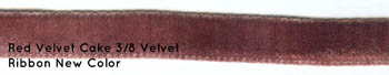 Red Velvet Cake 3/8" Velvet Ribbon (3 yards)-Dames Of The Needle-