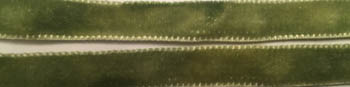 Kelp 3/8" Velvet Ribbon (3 yards)-Dames Of The Needle-