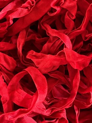 Hot Santa Crinkle Ribbon (2 yards)-Dames Of The Needle-