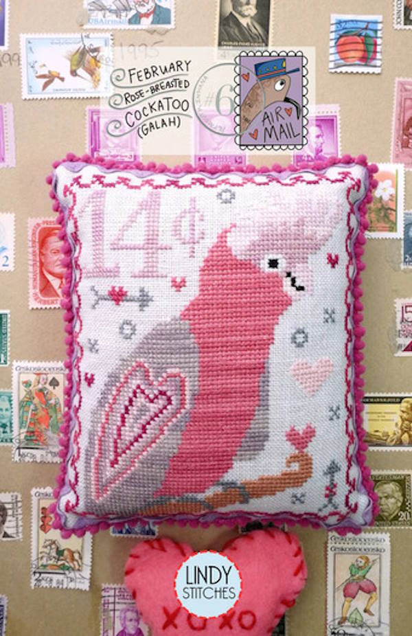 Air Mail-Rose-Breasted Cockatoo-Lindy Stitches-