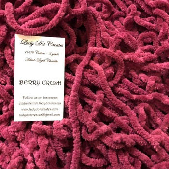 Berry Crush Chenille (3 yards)-Lady Dot Creates-