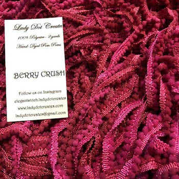 Berry Crush Pom Pom (2 yards)-Lady Dot Creates-