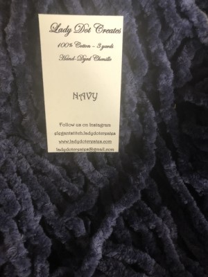 Navy Chenille-Lady Dot Creates-