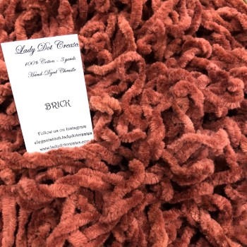 Brick Chenille (3 yards)-Lady Dot Creates-