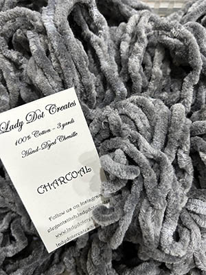 Charcoal Chenille (3 yards)-Lady Dot Creates-