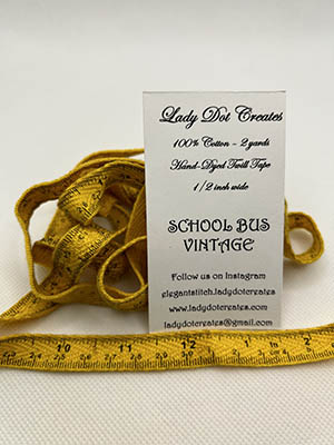 School Bus Vintage Twill Tape (1/2 inch - 2 yards)-Lady Dot Creates-