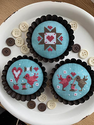 Ethel's Valentines Tart Tins-Stitches By Ethel-