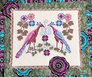 Pocketbook Peacocks-Bendy Stitchy Designs-