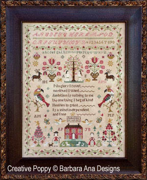 Snooty Parrots Sampler-Barbara Ana Designs-