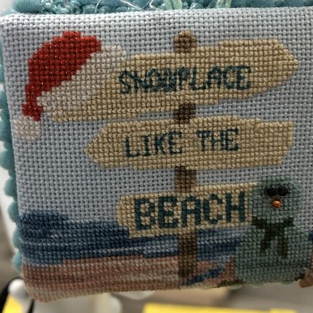 Snowplace Like The Beach-Barefoot Needleart-